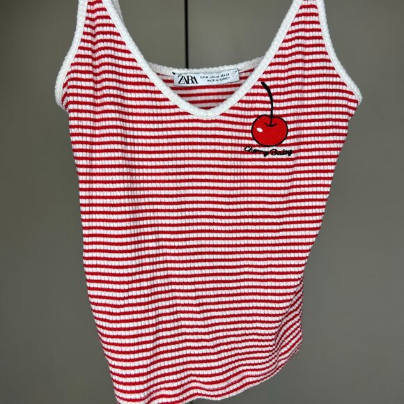 Zara Tops - Cherry Baby Tank Top